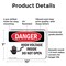 Signmission High Voltage Inside Do Not Open Danger Sign, Plastic, 10in W x 7in L, 2PK OS-2PACK-DS-P-710-L-1333 - alternate 3
